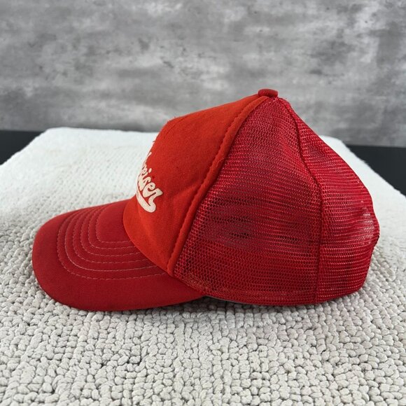 Vintage Budweiser Beer Mesh Snapback Trucker Rope Hat OSFA King Of Beers Cap Red - Picture 3 of 11